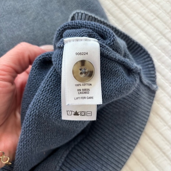 Cabela's 100% Cotton Men's Henley Sweater Vintage Navy Blue Size Large - Picture 7 of 10